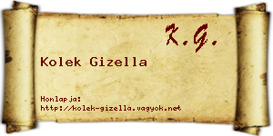 Kolek Gizella névjegykártya