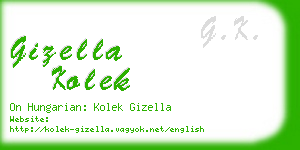 gizella kolek business card